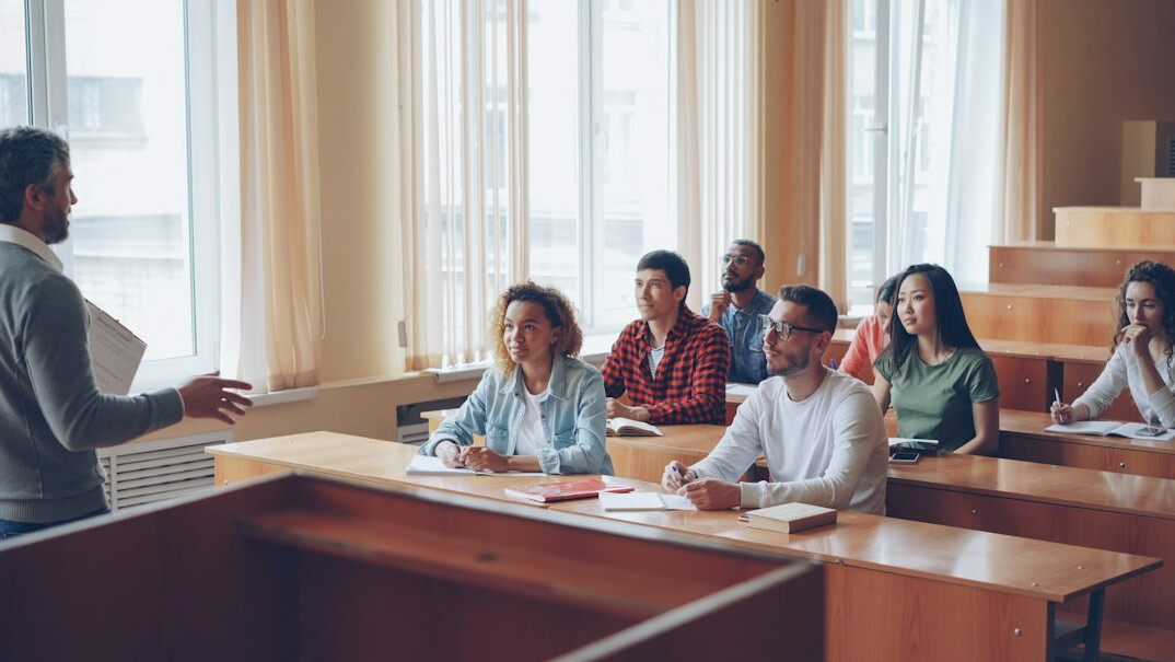 group of students in class