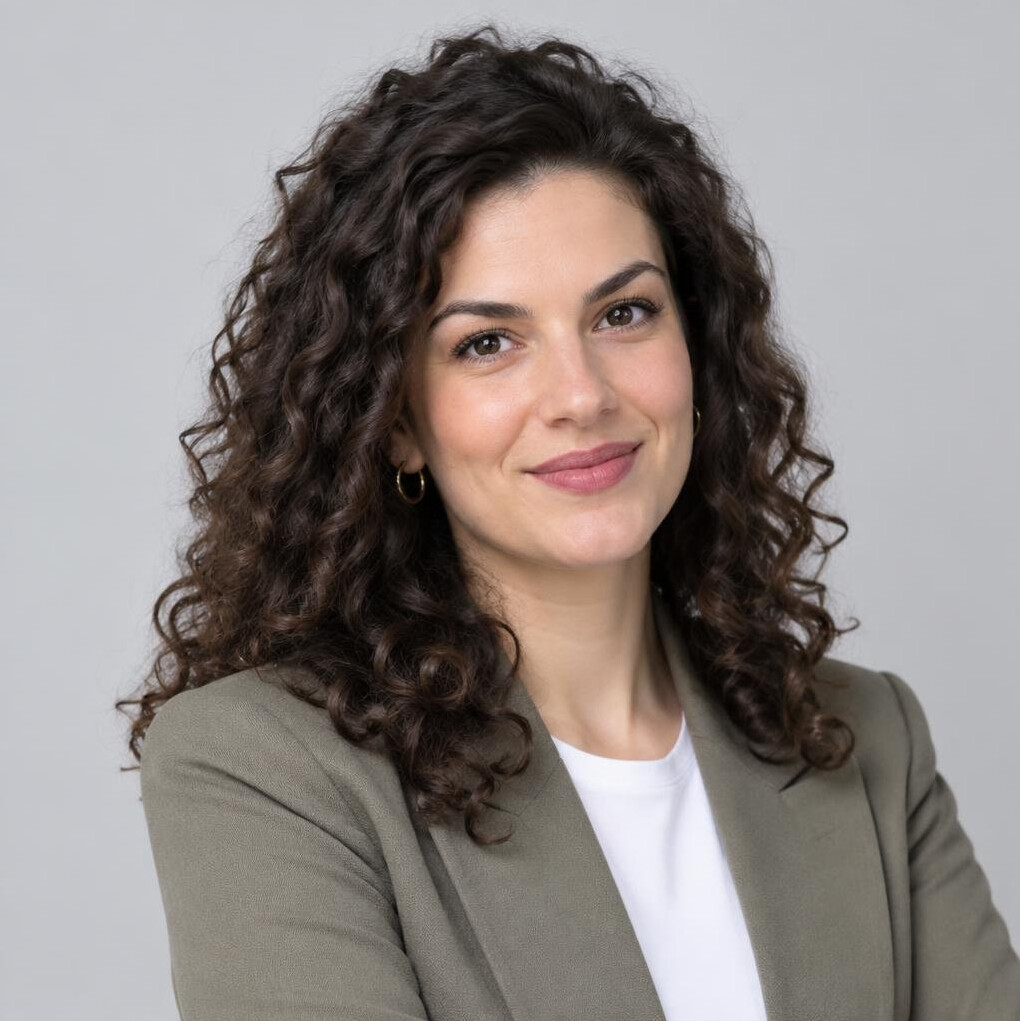 Portrait of a young Croatian woman with curly hair